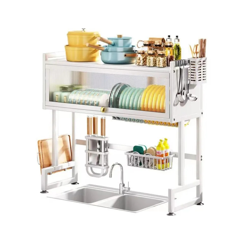 Kitchen Draining Rack for Dish Plate Bowl Large Kitchen Rack Dish Drainers for Home Counter Storage Shelf Multifunction