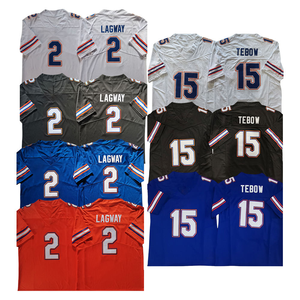 2025 Nieuwe Heren 2 DJ Lagway 15 Tim Tebow Florida College Football Shirts Beperkte Oplage Gestikte American Football Uniform Wedstrijdshirt - Product Image 1