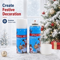 Şenlikli Anında Kar Spreyi Aerosol Kutusu Gerçekçi Kar Efekti Köpük Spreyi Noel Pencere Ağacı Partisi için