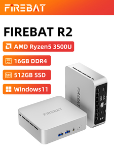 Free Shipping to US Countries Firebat Brand New R2 Mini PC R5 3500U CPU 16GB 512GB Ready Ship With <b>Plug</b> R3 Mini PC Suitable for - Product Image 2