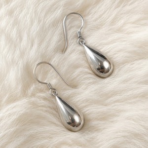 Ear enlace oem odm Wholesale Silver Plated Smooth Teardrop Dangle <b>Earrings</b> Polished Metal <b>Hook</b> Drop <b>Earrings</b> For Women - Product Image 2
