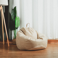 Canapé simple imperméable en tissu, pouf relax, housse de pouf en tissu imperméable de style nordique