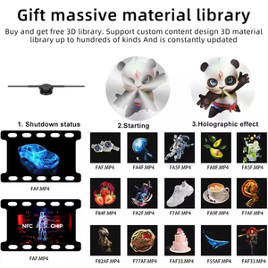 Độ phân giải cao 3D Holographic quảng cáo Fan 52cm 4 Blades 7D ba chiều Công nghệ cho ánh sáng chụp ảnh - Product Image 6