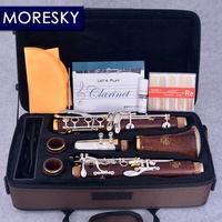 MORESKY Professional Woodwind Clarinet Crafted from Rosewood and Silver Plated with Customizable Options