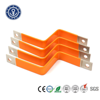 Barre omnibus flexible en cuivre, type laminé, 99,9 % T2 C1100 nickelé/étainé, orange, certifiée CE, pour distribution d'énergie de véhicules électriques