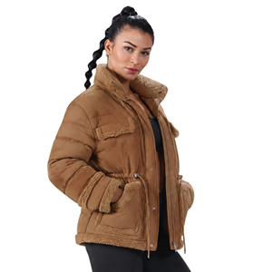 Servicio de Personalización de Marca: Abrigos de Nylon para Mujer, Negros, de Invierno, Resistentes al Viento, Transpirables, Tejidos, con Cierre, Duraderos y Suaves al Tacto - Product Image 2