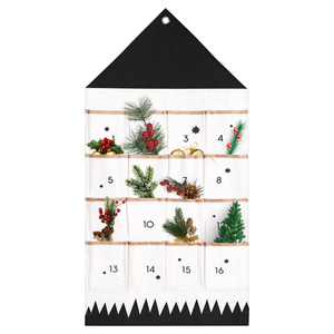 Calendrier de l'Avent en Coton 60x120cm pour Décoration de Fête de Noël, DIY avec Pochettes, Vente en Gros, Direct Usine, Écologique, Cadeau de Noël - Product Image 3