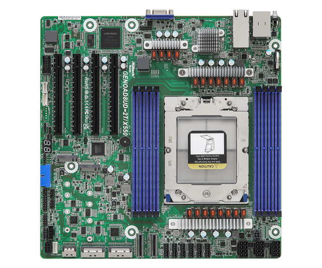 Ready Instock Brand New GENOAD8UD-2T/X550 Single Channel ATX Server Motherboard SP5 LGA 6096 for AMD EPYC 9004 8 Channel DDR5