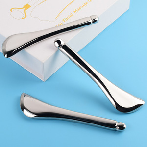 Pluma de masaje de Ojos de acero inoxidable Natural HY, palo de acupuntura de belleza Mineral de cristal, cabeza facial, herramienta Gua Sha para curar el cuidado de la piel - Product Image 4