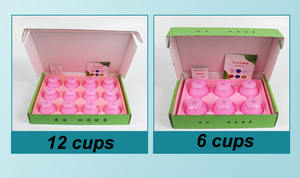 Juego de ventosas de silicona suave fácil de usar portátil para belleza y masaje productos de goma meridianos de presión negativa tazas de ventosas - Product Image 6