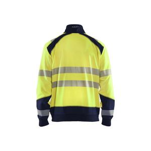 BLAKLADER - 355825283389XL Sweat-shirt haute visibilité avec fermeture éclair complète Jaune/Bleu marine-EAN 7330509610282 HI-VIS WORKWEAR - Product Image 2