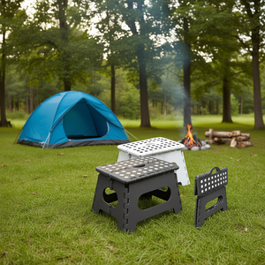 Folding <b>Step</b> Stool 31x22x22cm <b>Foldable</b> Assorted Colors Pack Of 8 - Product Image 3