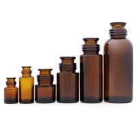 Bouteilles en verre ambré 5ml-100ml, flacons vides rechargeables pour huiles essentielles, aromathérapie, teintures à base de plantes, échantillons de médicaments
