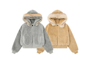 Blouson court d'automne en fausse fourrure de vison avec broderie <span class=keywords><strong>Condor</strong></span> Eagle, doudoune matelassée pour homme en tissu éponge, fermeture éclair, style streetwear américain - Product Image 3