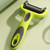 RVS Multifunctionele Draaibare Fruit- en Groenteschiller/Snijder 3-in-1 Duurzame Fruit- en Wortelschiller/Aardappelschiller