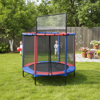 Mini trampoline certifié ASTM Zoshine avec barre de maintien et filet de sécurité, équipement d'entraînement à l'équilibre pour enfants et tout-petits en intérieur