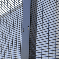 358 Staal Warmtebehandeld Tuinhek Anti-Diefstal Hoge Veiligheid Elektrisch Hek PVC Gecoat Eenvoudig te Monteren Aanpasbare Afmetingen