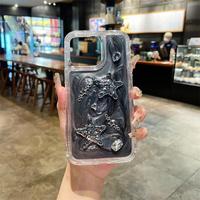 Coque de téléphone personnalisable 360 Fancy 4 en 1 avec motif 3D brillant girly pour iPhone 16 Pro Max