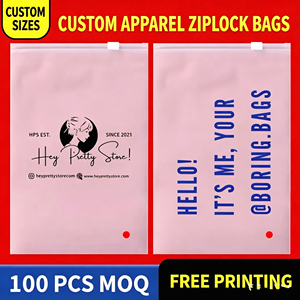 Sacs d'emballage pour vêtements, sacs en plastique givrés avec fermeture éclair sans trou d'aération pour vêtements, t-shirts - Product Image 6