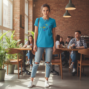 T-shirt Unisex con Logo quadrato accessorio moda donna - Product Image 3