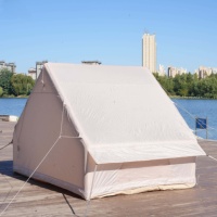 Tente de camping gonflable double couche en tissu Oxford 210D, portable, pour 5-6 personnes, conception à une chambre, utilisation quatre saisons, vente en gros