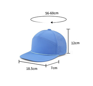 Casquette de golf <span class=keywords><strong>snapback</strong></span> de luxe imperméable à 6 panneaux, perforée, couleur unie, avec trous découpés au laser, en polyester, pour usage extérieur, avec logo personnalisé, haute performance - Product Image 2