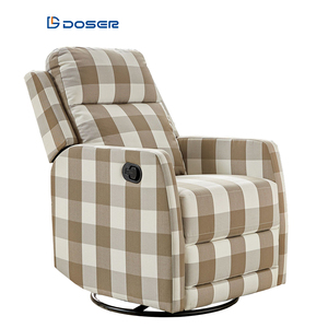 Sillón Reclinable Manual DOSER, Moderno y Minimalista, con Marco de Madera y Tapicería de Tela, Ajustable, Individual, para Sala de Estar, Cine en Casa - Product Image 1