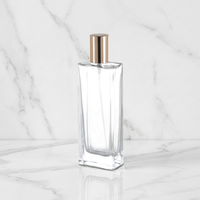 Flacon de parfum en verre vide 50 ml pour cosmétiques, luxe, col 15 mm, code 11846 (nouveauté 2026)