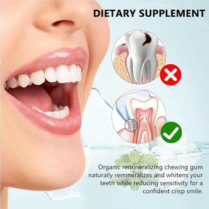 Goma de mascar de menta de larga duración con suplementos de hierbas de canela remineralizantes para mantener la boca fresca y apoyar la salud de las encías - Product Image 5