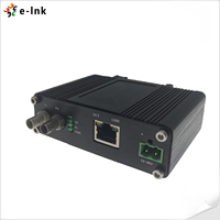 OEM Mini Industrial 10BASE-T a 10BASE-FL Convertidor de medios Ethernet Conector de fibra ST Instalación de riel Din