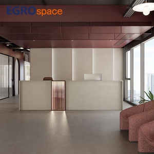 ERGOSpace Atacado Popular Design Hotel <span class=keywords><strong>Desk</strong></span> Recepção Escritório Beleza Branca Contador Madeira Frente Lobby Mesa - Product Image 6