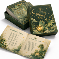 Offre Spéciale : Jeu de Cartes de Tarot et d'Oracle Personnalisé en Papier avec Livret, Finition Brillante/Mate et Coins Arrondis