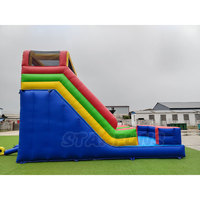 Toboggan gonflable sec double piste en PVC de qualité commerciale, toboggan gonflable coloré pour enfants, idéal pour les locations de fêtes en extérieur