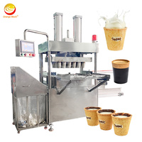 ORME Machine à cornet de crème glacée au chocolat industrielle entièrement automatique Machine de fabrication de tasses à café gaufrées comestibles