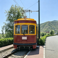 Tramvay Turístico Urbano Retro para Pasajeros, Tramvay Vintage de Medida Personalizada para Zonas Turísticas Históricas, Tranvía Eléctrico
