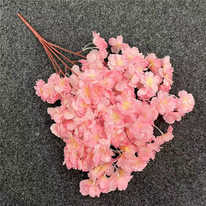 All'ingrosso fiori decorativi di alta qualità fiori di ciliegio di seta bianco fiore di ciliegio Bouquet per la decorazione della festa di nozze - Product Image 3