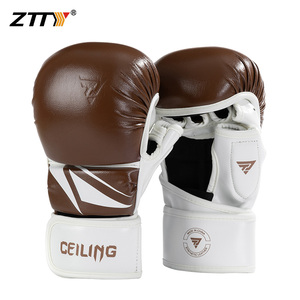 Guantes de MMA Profesionales de Microfibra con Cierre de Gancho y Bucle, Absorción de Humedad, para Entrenamiento de Boxeo, Suministro de Fábrica - Product Image 1