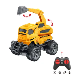 Vehículo de construcción RC-Regalos de coche multifunción-Juguetes de coche de ingeniería de control remoto para interiores y exteriores para niños