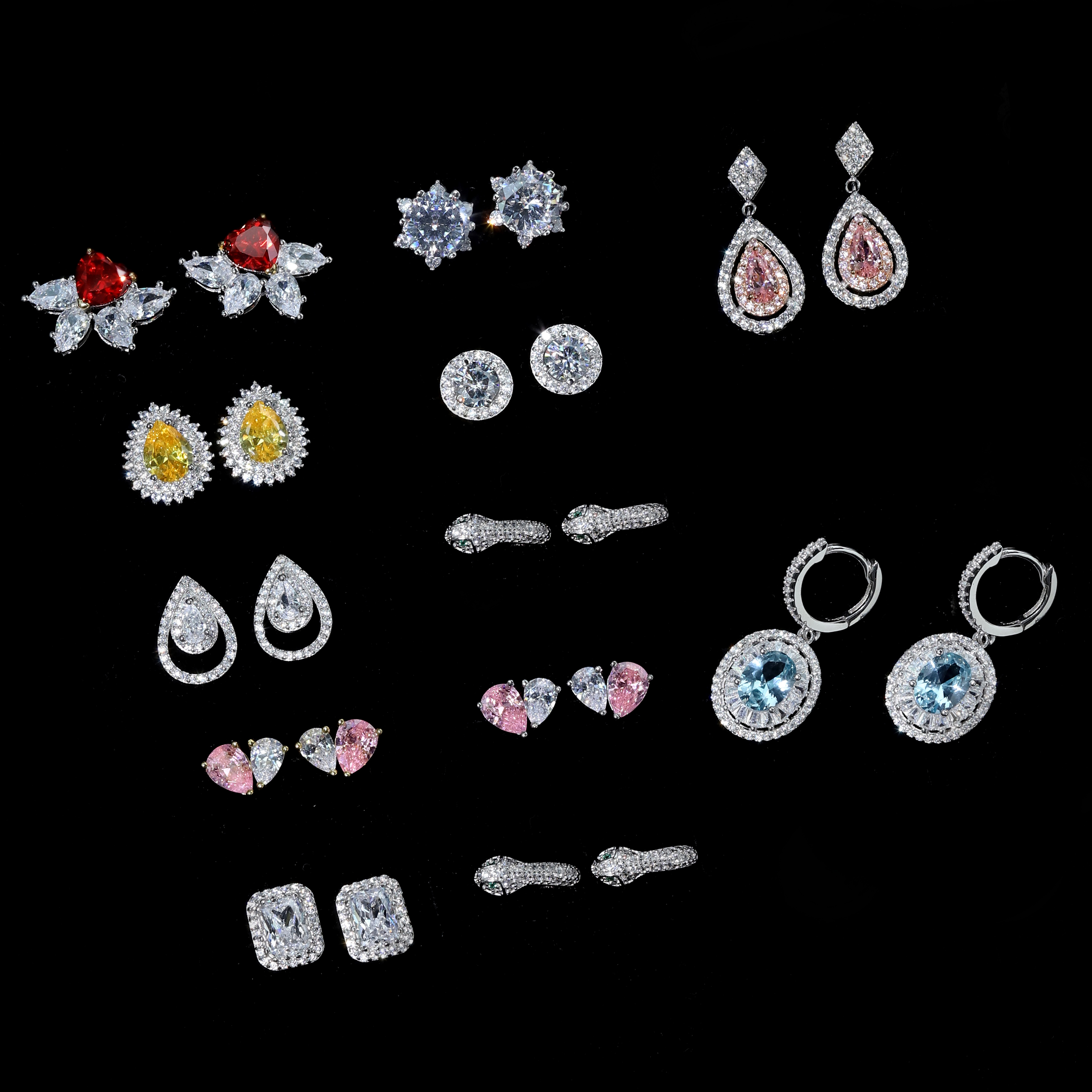 1 Coppia di orecchini a perno con perle per donna, orecchini pendenti