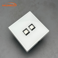 Prise murale intelligente HK S1 UK/EU, 1 poste, 1 voie, 10A/20A, commande à bascule, design luxueux en verre et métal, durable, NFC tactile