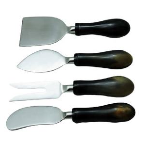 Juego de cubiertos de cocina de acero inoxidable, utensilios de cocina de lujo de alta calidad con mango de resina azul, utensilios para queso - Product Image 4