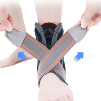 Attelle de cheville réglable, respirante, douce pour la peau, à double sangle auto-agrippante, antidérapante et de compression