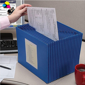 Tăng cường 21 túi thư kích thước màu xanh hải quân Thẻ Chứng Khoán tập tin A-Z chỉ số mở rộng tài liệu tập tin - Product Image 3