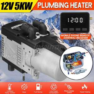 Chauffe-eau et chauffage à air 12V 5KW à essence avec télécommande par téléphone portable et écran LCD, universel pour voitures, camions et camping-cars - Product Image 1