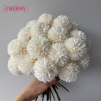 Bunga Allium Sutra Buatan DC119 Single Head Warna Dusty Pink Purple Faux Globe Thistle Untuk Dekorasi Pernikahan Grosir