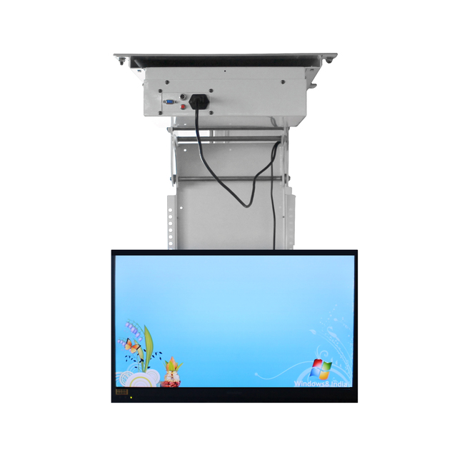 Screen Stand Remote Control Telescopic Hanger 32-70 Inch LCD TV Motorized Ceiling Flipper Heavy Duty Aluminum Alloy Folding