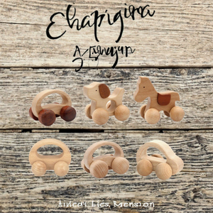 Modelo de Coche Deslizante de Madera Pulida Hecho a Mano, Educativo, para Niños, Venta al Por Mayor - Product Image 3