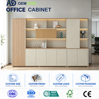 Armoire de bureau moderne pliable en MDF avec montage facile, design en bois durable pour espaces de travail commerciaux et résidentiels