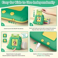 Cartes Flash pour Chats : Machine d'apprentissage précoce de l'anglais à écran tactile en ABS pour enfants, avec insertion de cartes (commerce extérieur)