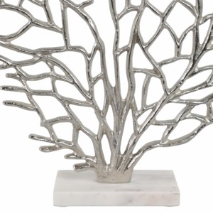 Coral Sculpture On Marble Base Metal Coastal Decor For Home And Bathroom <b>Coffee</b> <b>Table</b> Art - Product Image 5